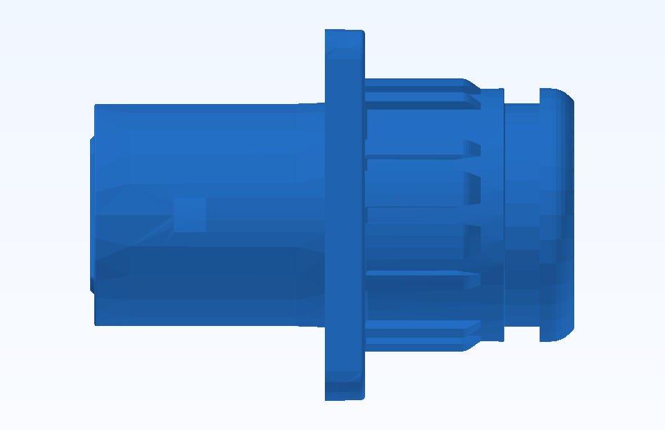 ABS Electrical Connector Plug Socket Component Plastic Injection Precision Mold Manufacturing - PFMOLD-CAD-00013 Side view