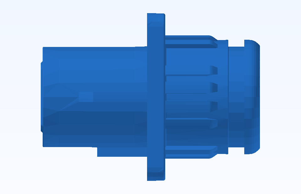 ABS Electrical Connector Plug Socket Component Plastic Injection Precision Mold Manufacturing - PFMOLD-CAD-00015 Side view