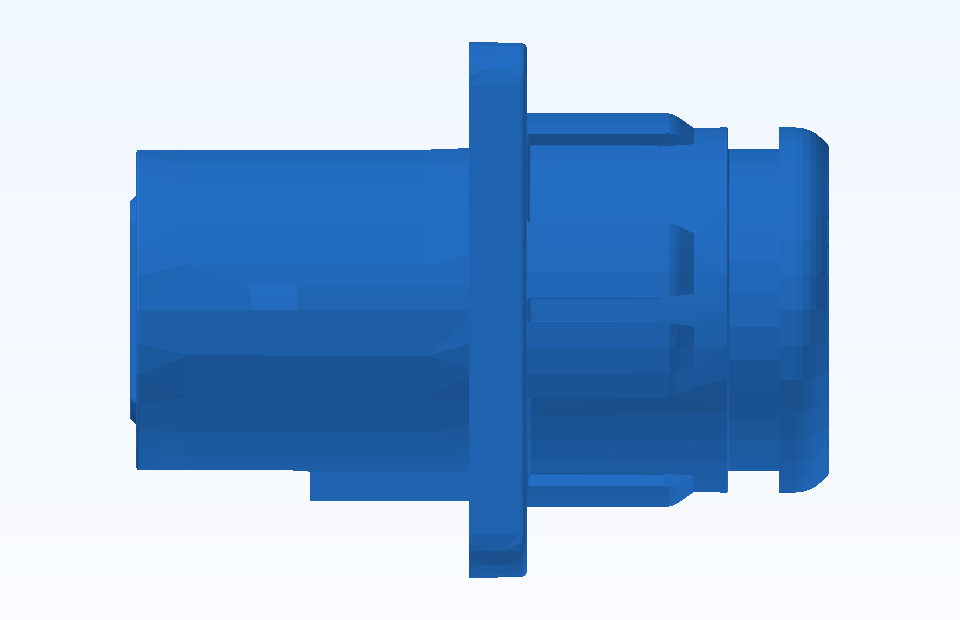 ABS Electrical Connector Plug Socket Component Plastic Injection Precision Mold Manufacturing - PFMOLD-CAD-00016 Side view