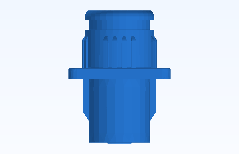 ABS Electrical Connector Plug Socket Component Plastic Injection Precision Mold Manufacturing - PFMOLD-CAD-00017 Top view